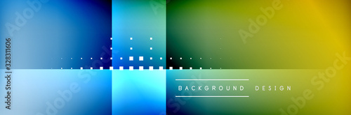 Abstract background - squares and lines composition created with lights and shadows. Technology or business digital template