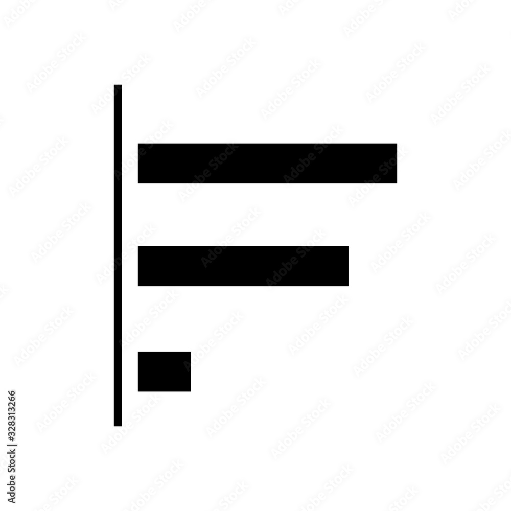 Sales chart black icon, concept illustration, vector flat symbol, glyph sign. Sales chart black icon, concept illustration, vector flat symbol, glyph sign.