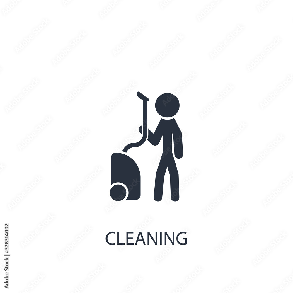 acuum cleaning icon. Simple cleaning element illustration. acuum cleaning icon. Simple cleaning element illustration.