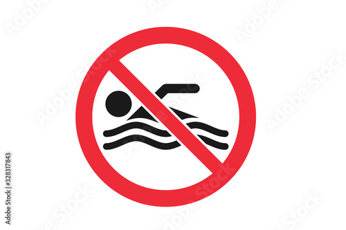 Don't swim in the water icon 