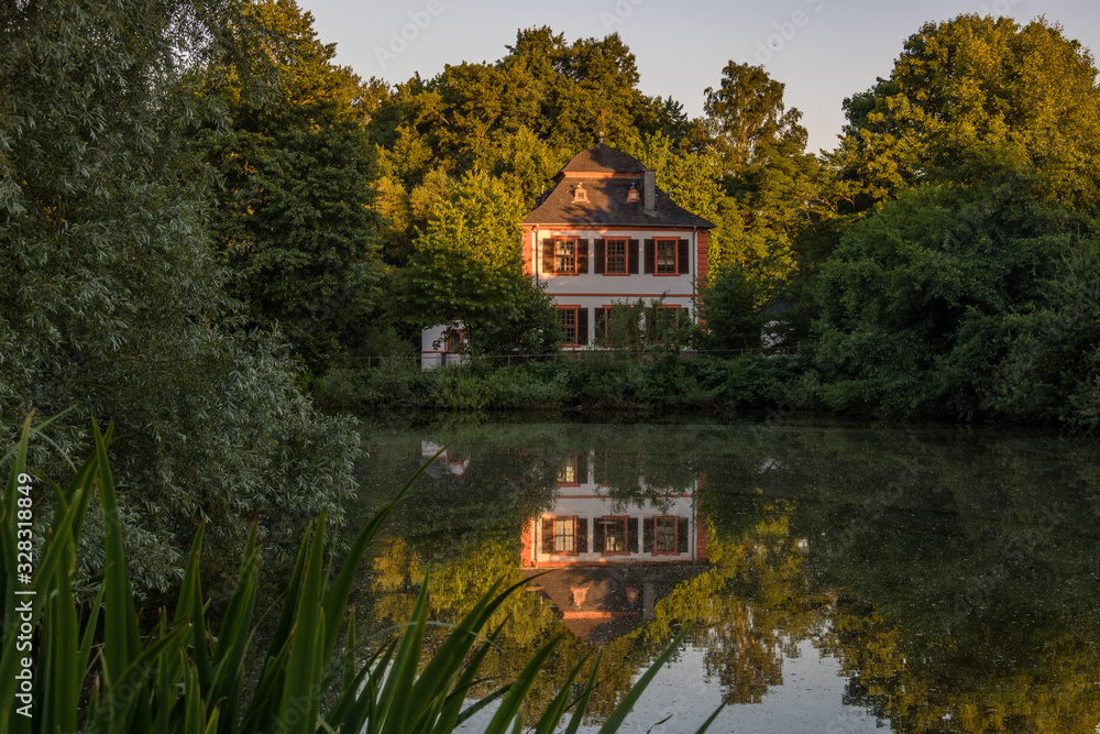 house on the river, reflection 