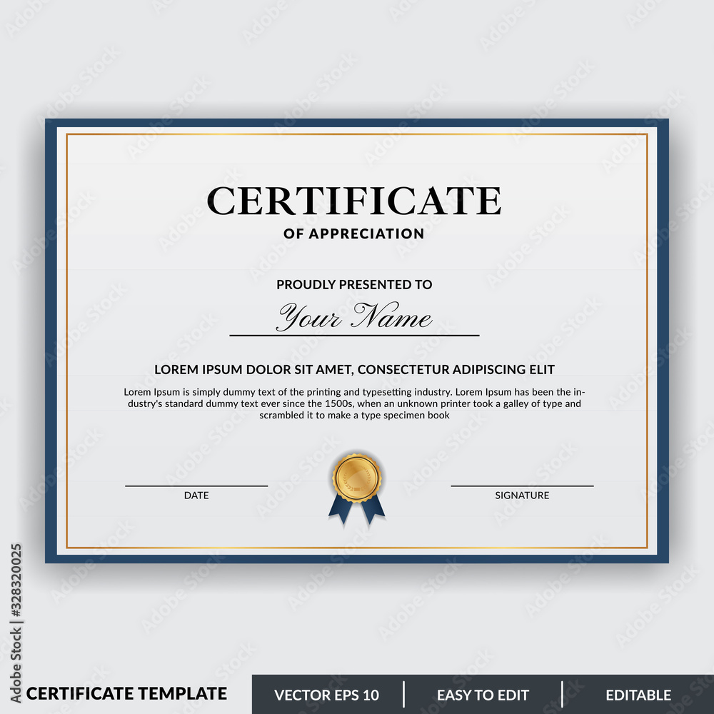 Certificate pack of appreciation award template design vector. Editable  certificates design bundle. Easy to use for any event and business needs.  Stock Vector | Adobe Stock