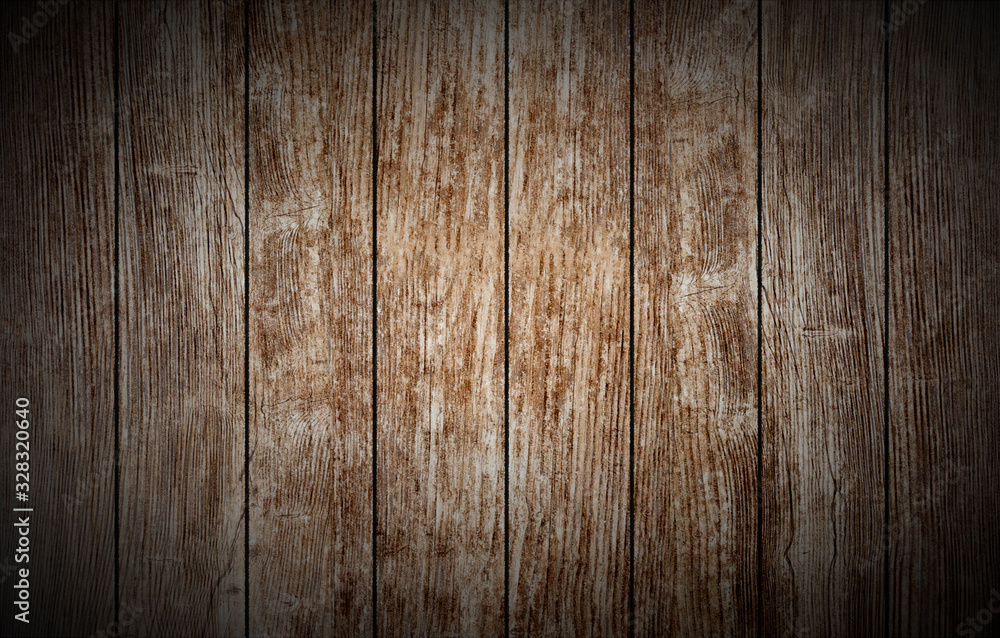 Fototapeta premium Brown wood texture. Abstract background, empty template. Vintage
