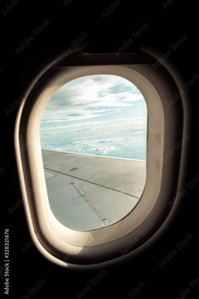 Fototapeta premium view from window of an airplane