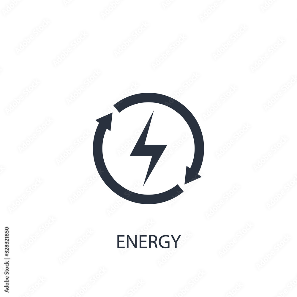 Energy icon. Simple ecology element illustration. Energy icon. Simple ecology element illustration.