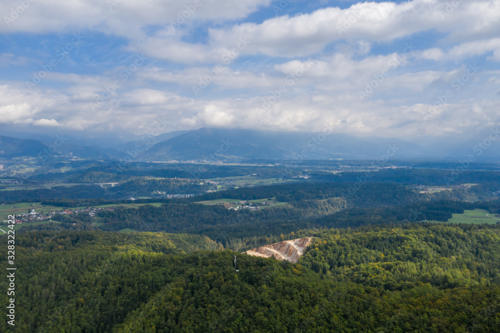 Aerial view of natural mountain