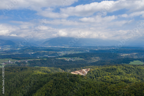 Fototapeta Naklejka Na Ścianę i Meble -  Aerial view of natural mountain