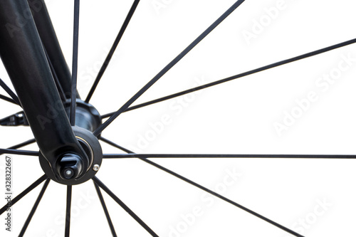 bicycle wheel isolated on white background