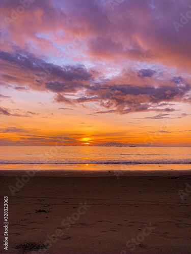 sunset on the beach