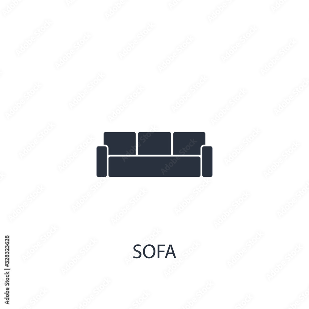 Sofa icon. Simple furniture element illustration. Sofa icon. Simple furniture element illustration.