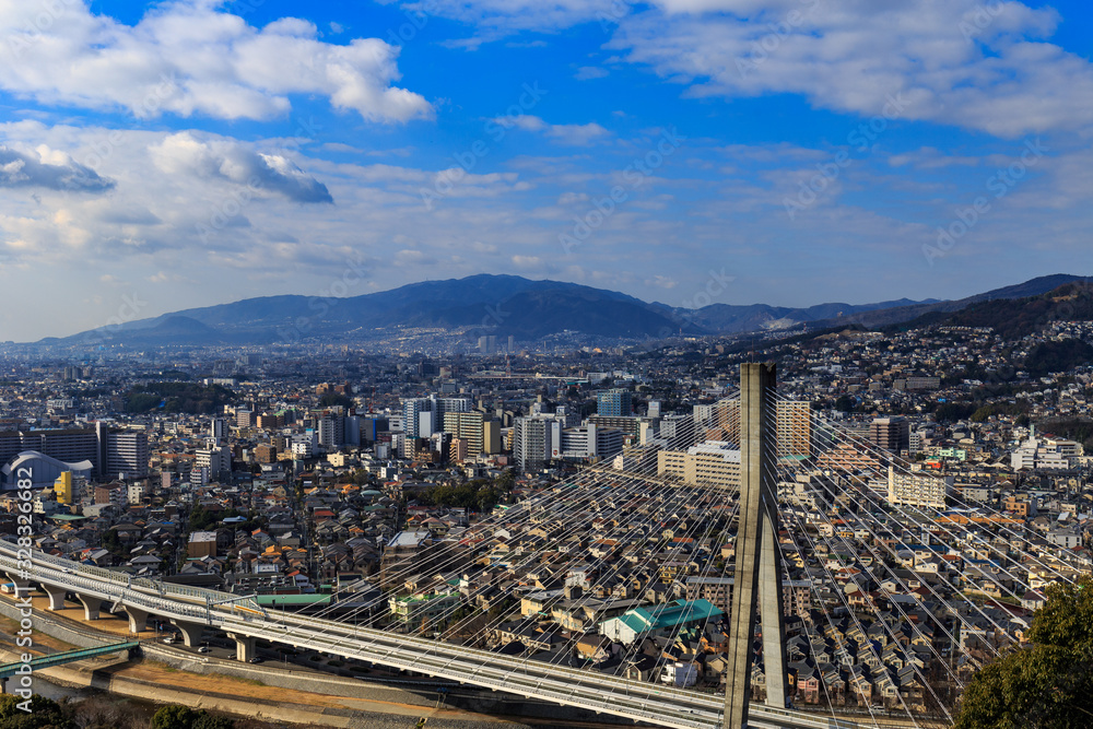 Obraz premium 展望台から望む都市景観