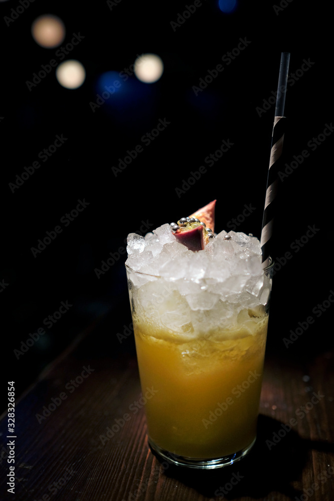 Beautiful cocktail in a glass with a blurred background Beautiful cocktail in a glass with a blurred background