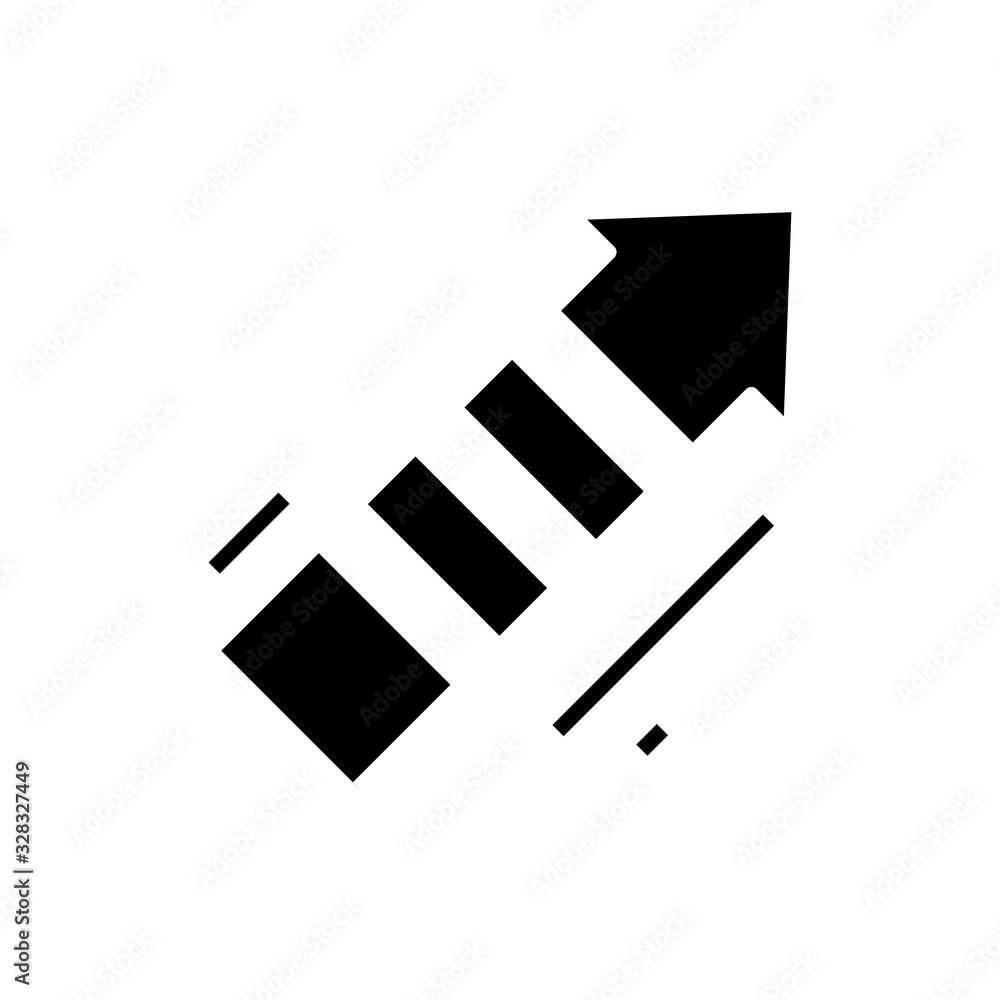 Rapid growth black icon, concept illustration, vector flat symbol, glyph sign. Rapid growth black icon, concept illustration, vector flat symbol, glyph sign.