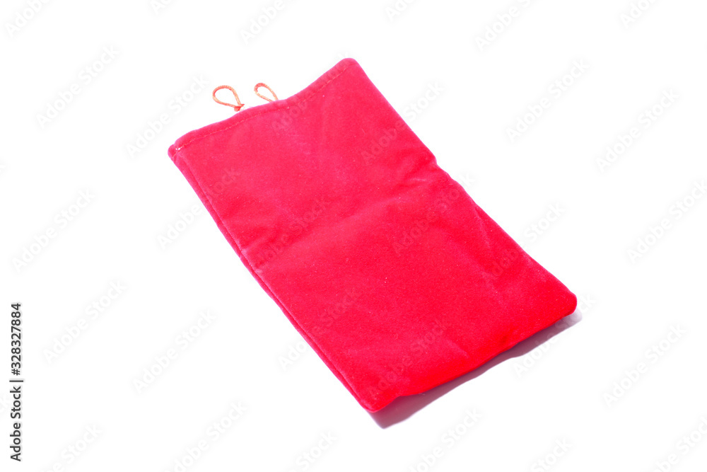 Red bag, isolated on white background