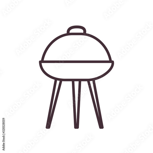 Isolated grill food line style icon vector design