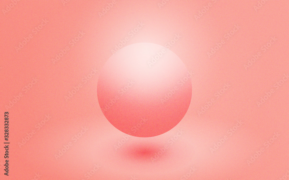 background illustration of a bouncing and floating ball in pink background illustration of a bouncing and floating ball in pink