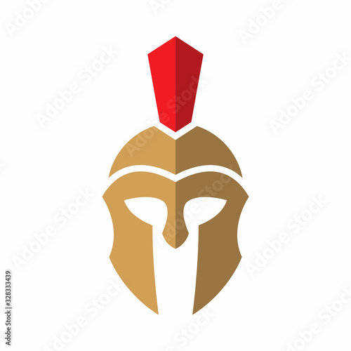 Spartan helmet icon. Vector icon isolated on white background.