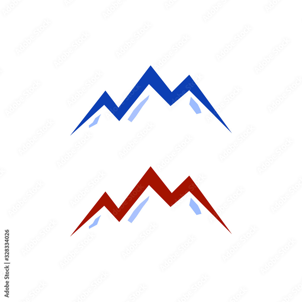 Design hills, duo color tones blue, brown Design hills, duo color tones blue, brown