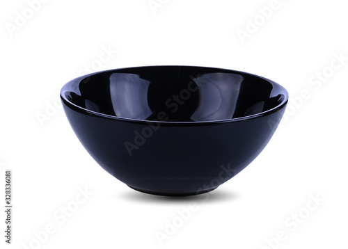 Black cup isolate on white background.