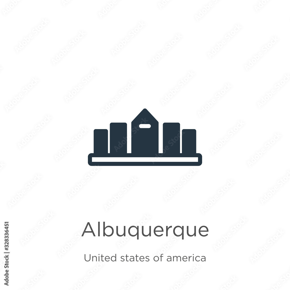 Albuquerque icon vector. Trendy flat albuquerque icon from united states of america collection isolated on white background. Vector illustration can be used for web and mobile graphic design, logo,
