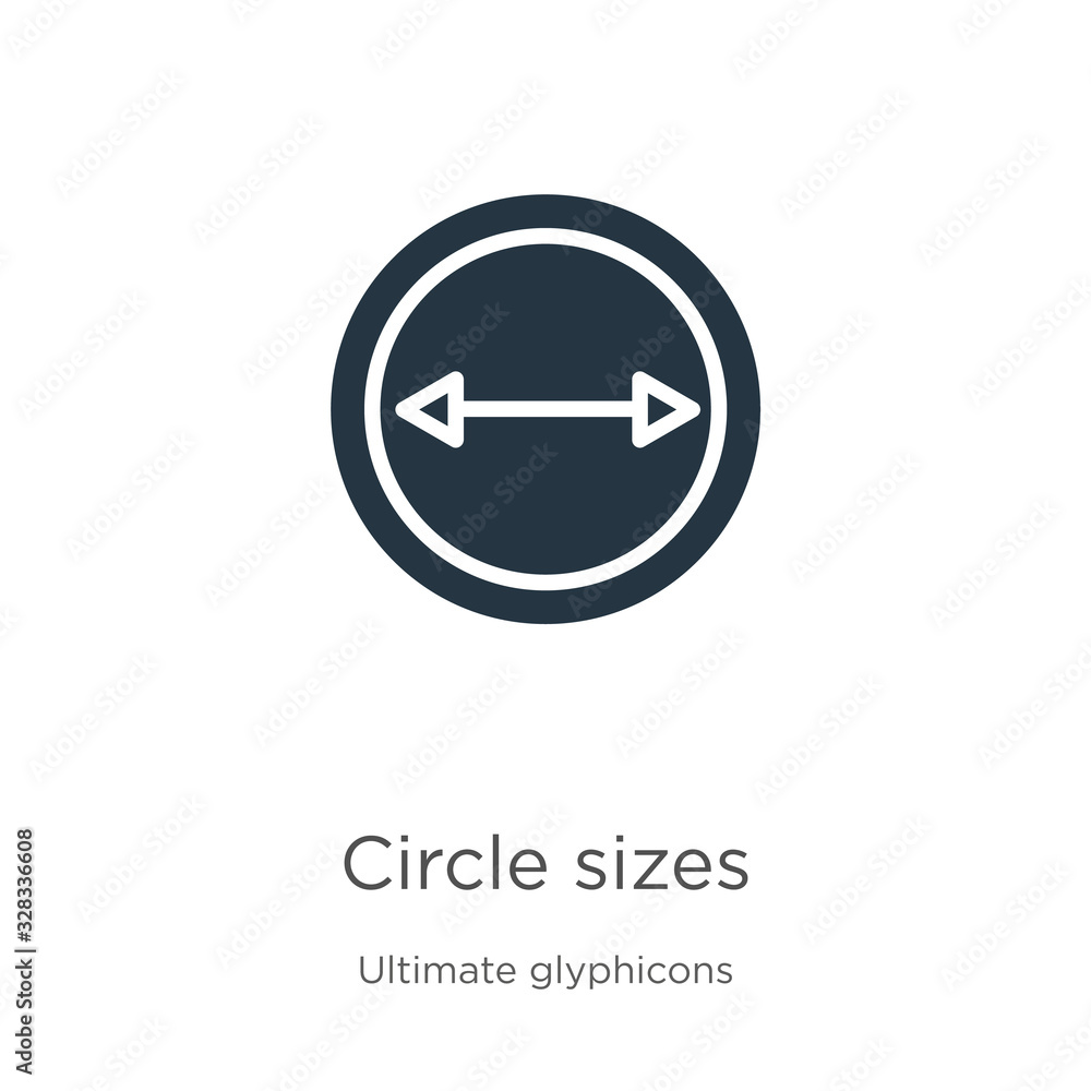 Circle sizes icon vector. Trendy flat circle sizes icon from ultimate glyphicons collection isolated on white background. Vector illustration can be used for web and mobile graphic design, logo, eps10 Circle sizes icon vector. Trendy flat circle sizes icon from ultimate glyphicons collection isolated on white background. Vector illustration can be used for web and mobile graphic design, logo, eps10