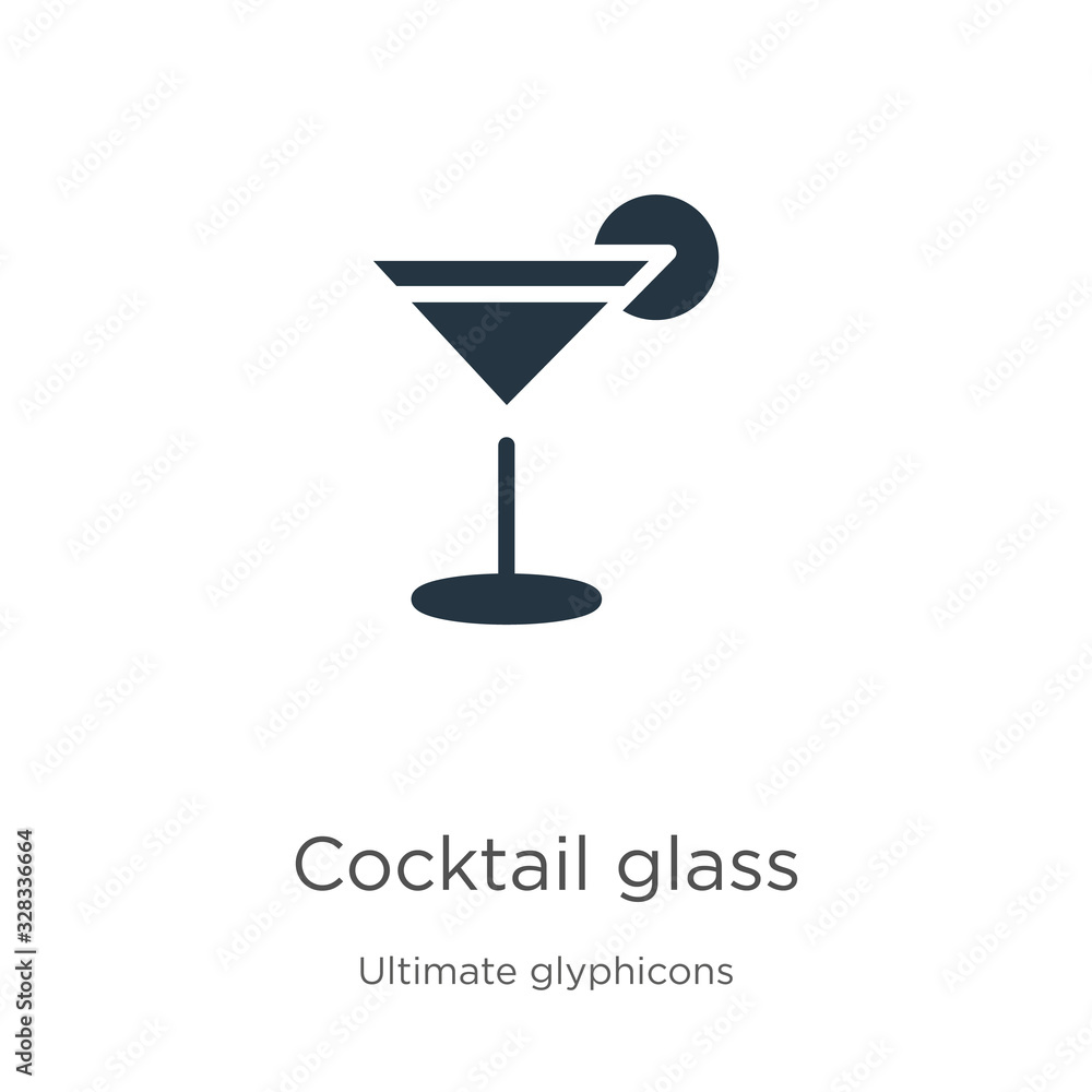 Cocktail glass icon vector. Trendy flat cocktail glass icon from