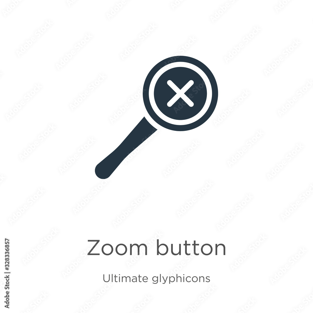 Zoom button icon vector. Trendy flat zoom button icon from ultimate