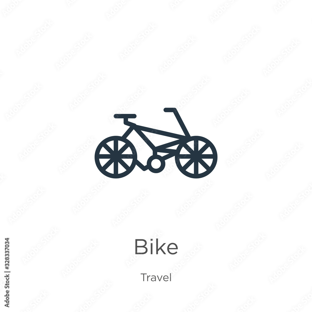 Bike icon vector. Trendy flat bike icon from travel collection isolated on white background. Vector illustration can be used for web and mobile graphic design, logo, eps10 Bike icon vector. Trendy flat bike icon from travel collection isolated on white background. Vector illustration can be used for web and mobile graphic design, logo, eps10