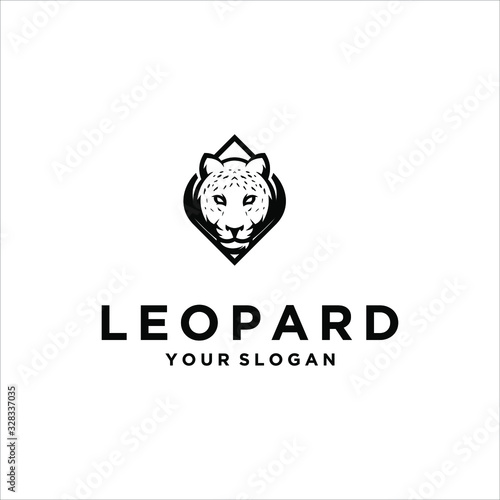 leopard head, logo Vector illustration