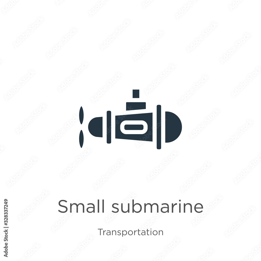 Small submarine icon vector. Trendy flat small submarine icon from transport aytan collection isolated on white background. Vector illustration can be used for web and mobile graphic design, logo, Small submarine icon vector. Trendy flat small submarine icon from transport aytan collection isolated on white background. Vector illustration can be used for web and mobile graphic design, logo,