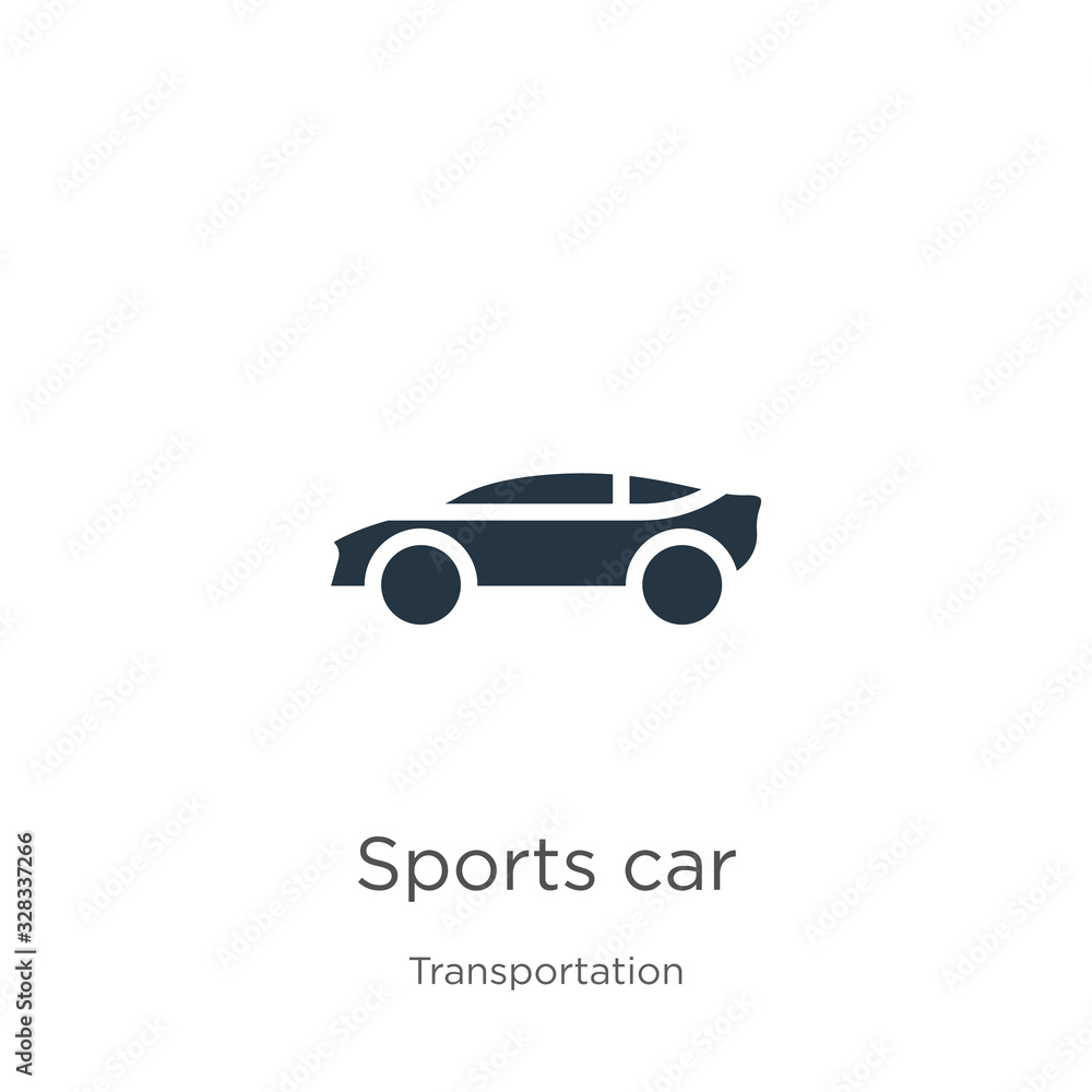 Sports car icon vector. Trendy flat sports car icon from transport aytan collection isolated on white background. Vector illustration can be used for web and mobile graphic design, logo, eps10