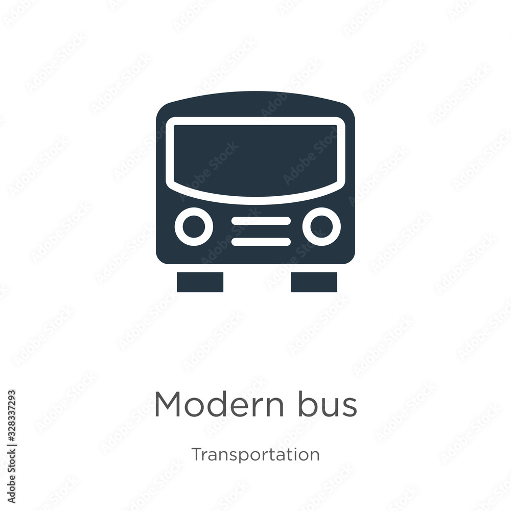 Modern bus icon vector. Trendy flat modern bus icon from transport aytan collection isolated on white background. Vector illustration can be used for web and mobile graphic design, logo, eps10 Modern bus icon vector. Trendy flat modern bus icon from transport aytan collection isolated on white background. Vector illustration can be used for web and mobile graphic design, logo, eps10