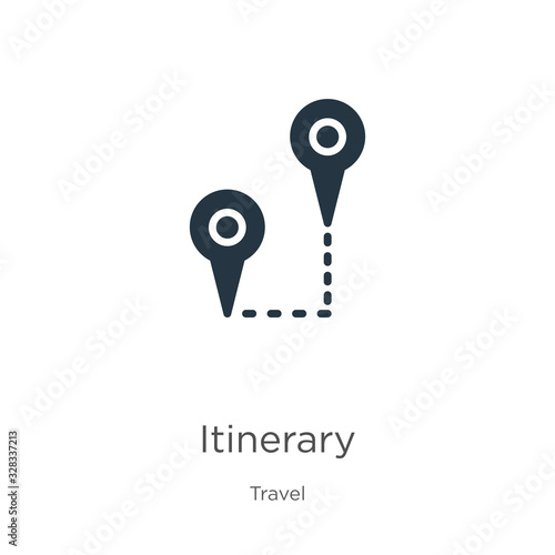 Itinerary icon vector. Trendy flat itinerary icon from travel collection isolated on white background. Vector illustration can be used for web and mobile graphic design, logo, eps10