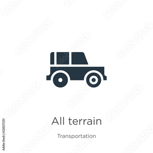 All terrain icon vector. Trendy flat all terrain icon from transport aytan collection isolated on white background. Vector illustration can be used for web and mobile graphic design, logo, eps10