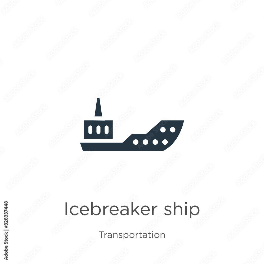 Icebreaker ship icon vector. Trendy flat icebreaker ship icon from transportation collection isolated on white background. Vector illustration can be used for web and mobile graphic design, logo,