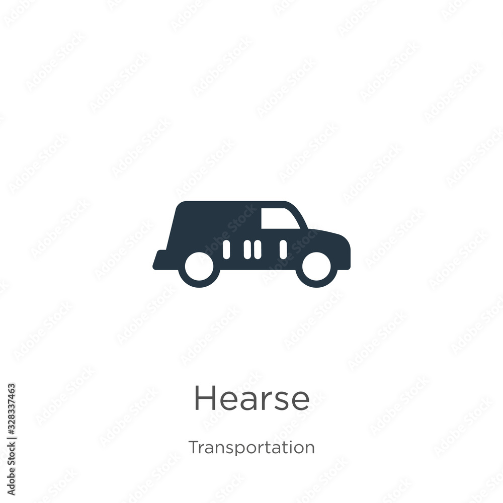 Hearse icon vector. Trendy flat hearse icon from transportation collection isolated on white background. Vector illustration can be used for web and mobile graphic design, logo, eps10