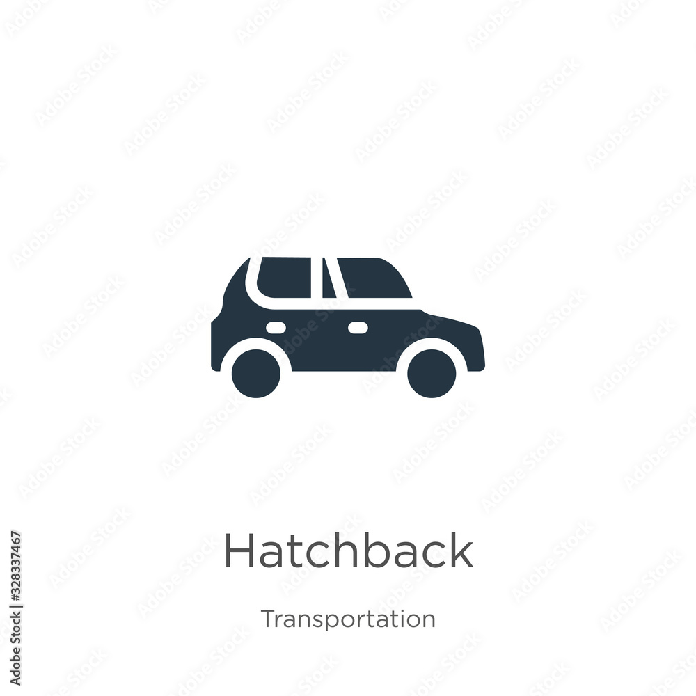 Hatchback icon vector. Trendy flat hatchback icon from transportation collection isolated on white background. Vector illustration can be used for web and mobile graphic design, logo, eps10 Hatchback icon vector. Trendy flat hatchback icon from transportation collection isolated on white background. Vector illustration can be used for web and mobile graphic design, logo, eps10