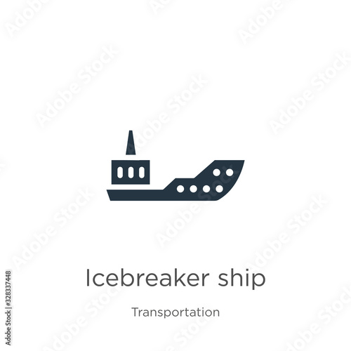 Icebreaker ship icon vector. Trendy flat icebreaker ship icon from transportation collection isolated on white background. Vector illustration can be used for web and mobile graphic design, logo,