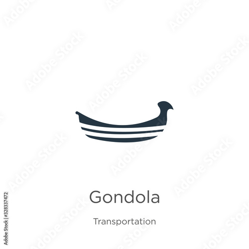 Gondola icon vector. Trendy flat gondola icon from transportation collection isolated on white background. Vector illustration can be used for web and mobile graphic design, logo, eps10