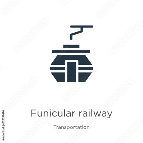 Funicular railway icon vector. Trendy flat funicular railway icon from transportation collection isolated on white background. Vector illustration can be used for web and mobile graphic design, logo,