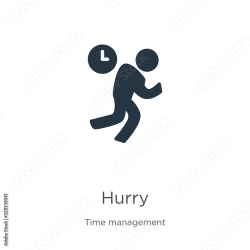 Hurry icon vector. Trendy flat hurry icon from time management collection isolated on white background. Vector illustration can be used for web and mobile graphic design, logo, eps10