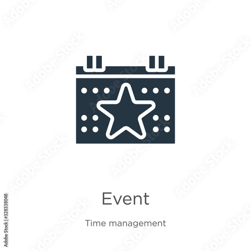 Event icon vector. Trendy flat event icon from time management collection isolated on white background. Vector illustration can be used for web and mobile graphic design, logo, eps10