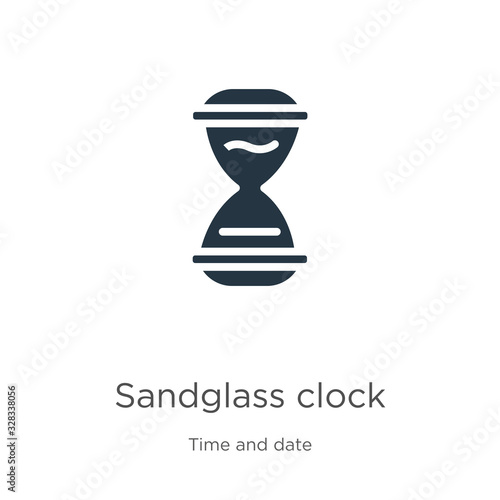 Sandglass clock icon vector. Trendy flat sandglass clock icon from time and date collection isolated on white background. Vector illustration can be used for web and mobile graphic design, logo, eps10