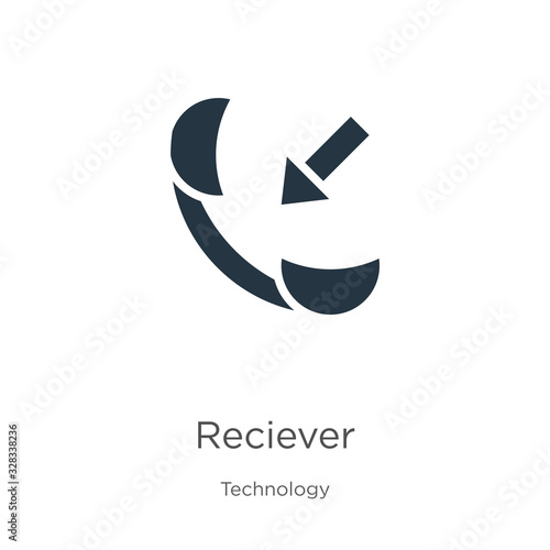 Reciever icon vector. Trendy flat reciever icon from technology collection isolated on white background. Vector illustration can be used for web and mobile graphic design, logo, eps10