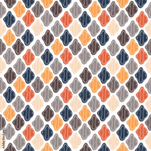 Seamless pattern with reusable pads for woman periods - zero waste illustration