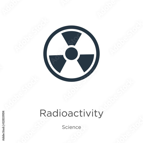 Radioactivity icon vector. Trendy flat radioactivity icon from science collection isolated on white background. Vector illustration can be used for web and mobile graphic design, logo, eps10