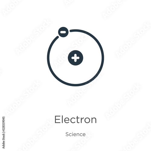 Electron icon vector. Trendy flat electron icon from science collection isolated on white background. Vector illustration can be used for web and mobile graphic design, logo, eps10 photo