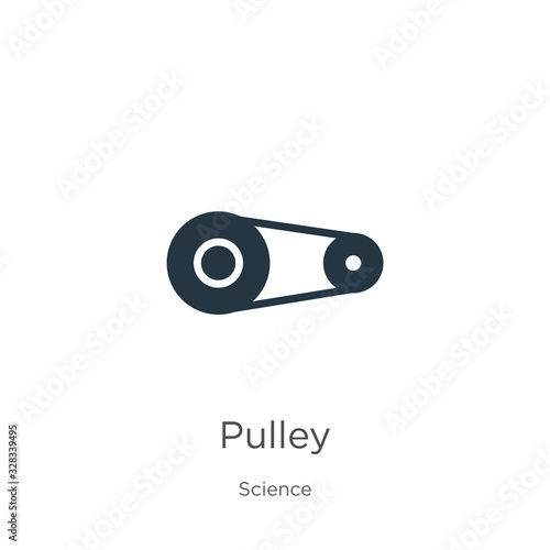 Pulley icon vector. Trendy flat pulley icon from science collection isolated on white background. Vector illustration can be used for web and mobile graphic design, logo, eps10