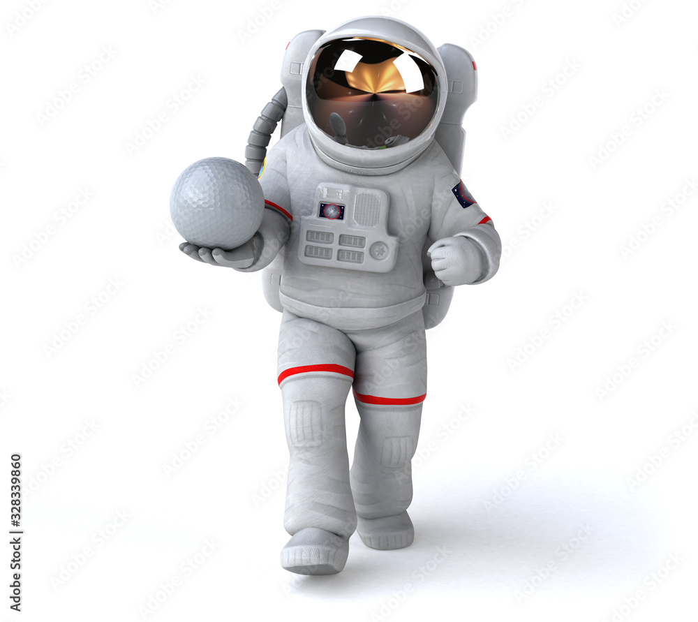 Fun astronaut - 3D Illustration Fun astronaut - 3D Illustration