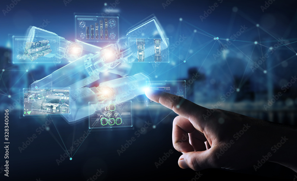 Man hand holding and touching green renewable energy battery 3D rendering Man hand holding and touching green renewable energy battery 3D rendering